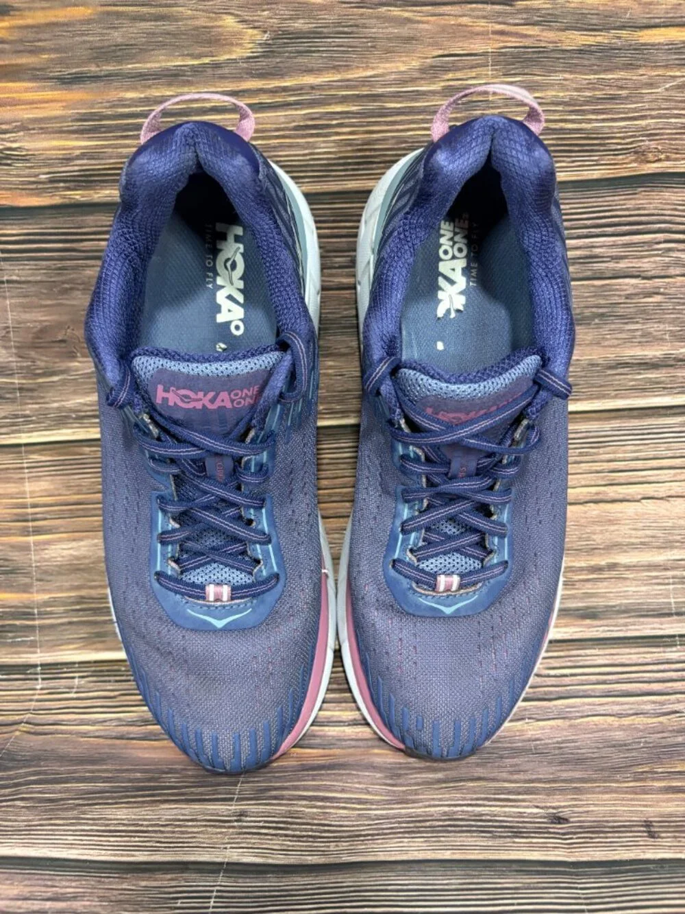 Hoka One One Clifton 5 Women's Athletic Purple Running Shoes Size 10.5 - Picture 7 of 8